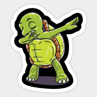 Funny dabbing turtle dab dance gift Sticker